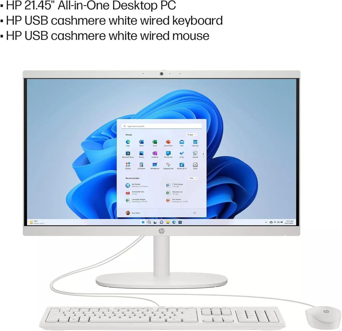All-In-One Desktop Computer - with Office 2024 Lifetime & 8 in 1 CD/DVD Drive, 21.5" FHD Display, HD Webcam, Wifi 6, Intel Celeron J4025, Win 11 Pro & Computer Accessories (16 GB RAM | 512 GB SSD) - Image 5