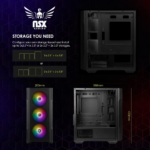Raptor Desktop (AMD Ryzen 7 5700G 4.6Ghz NVIDIA, 16GB 2 * 8 GB DDR4 3600, 512Gb M2 NVME SSD, RGB Fans, Windows 11 Home, Wifi Ready, Mouse and Keyboard) - Image 6