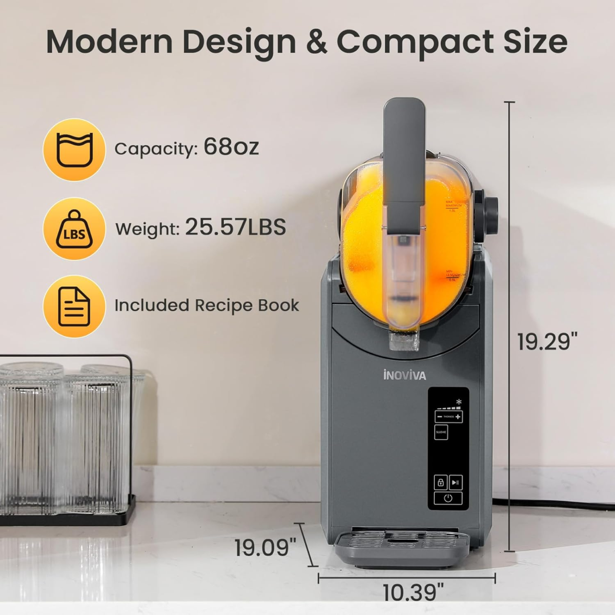 Slushie Machine, No Ice Needed, 68 Oz  Slushy Machine for Home with Self-Cleaning Function, Professional Frozen Drink Maker, 5 Preset Programs, Frozen Margaritas, Frappés, Milkshake, and More - Image 5