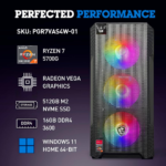 Raptor Desktop (AMD Ryzen 7 5700G 4.6Ghz NVIDIA, 16GB 2 * 8 GB DDR4 3600, 512Gb M2 NVME SSD, RGB Fans, Windows 11 Home, Wifi Ready, Mouse and Keyboard) - Image 5