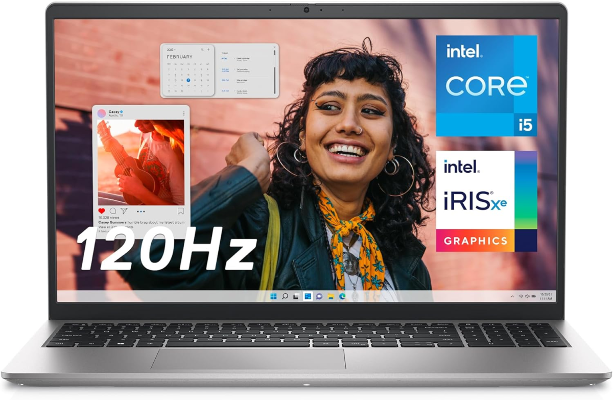 Inspiron 3530 Laptop - 15.6-Inch FHD 120Hz Display, Intel Core I5-1334U Processor, 16GB DDR4 RAM, 512GB SSD, Intel Iris Xe Graphics, Windows 11 Home, Migrate Services - Platinum Silver (Aluminum) - Image 1