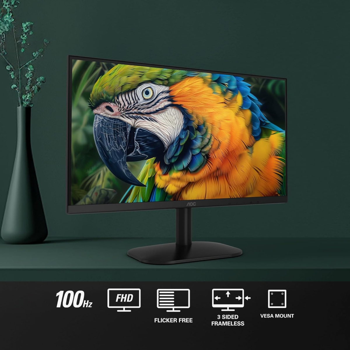 22B2HM2 22" Full HD (1920 X 1080) 100Hz LED Monitor, Adaptive Sync, VGA X1, HDMI X1, Flicker-Free, Low Blue Light, HDR Ready, VESA, Tilt Adjust, Earphone Out, Eco-Friendly - Image 4