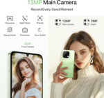 G9T Cell Phone, Android 14 Smartphone Unlocked, 6.75" HD+ 90Hz Display, 5000Mah Battery, 18W Fast Charging, 8(4+4)+128GB/1TB TF, 13MP Camera, AI Face & Fingerprint Unlock, 4G Dual SIM, GPS - Image 4