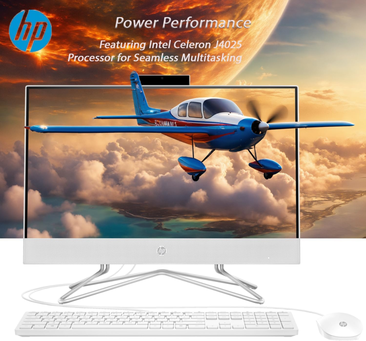 All-In-One Desktop Computer | 2024 Model | 21.5" FHD 1920 X 1080 | 20GB RAM | 1TB Storage (512GB Pcie SSD + 512GB External Hard Drive) | Wired Keyboard & Mouse | Intel Processor | Windows 11 Pro - Image 3
