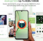 G9T Cell Phone, Android 14 Smartphone Unlocked, 6.75" HD+ 90Hz Display, 5000Mah Battery, 18W Fast Charging, 8(4+4)+128GB/1TB TF, 13MP Camera, AI Face & Fingerprint Unlock, 4G Dual SIM, GPS - Image 2